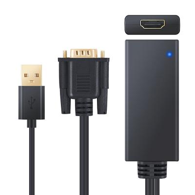 China VGA to HDMI Converter AOEYOO VGA to HDMI Converter with USB Cable VGA Audio Adapter for sale