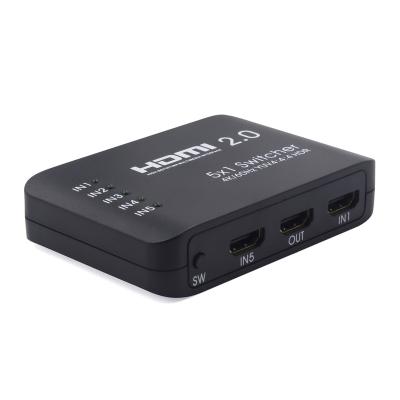 China HDR YUV4: 4:4 hdmi switcher 5 in 1 hdmi switcher 4k 60hz hdr 4k video changer 102.5x 69.5x 23mm for sale