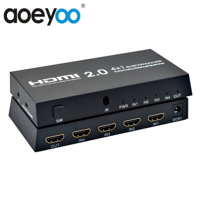 China AOEYOO HDMI Switcher 4x1 4k/60hz HDMI 2.0 Auto/Manual Switcher 1 HDMI Output 4 HDMI 4 in 1 out of AYS-41V20 for sale