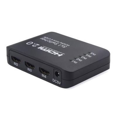 China HD hdmi switcher 4k 60hz hdmi 2.1 hdmi 2.1 switch 4k switch with IR remote control 5 in 1out 102.5x 69.5x 23mm for sale