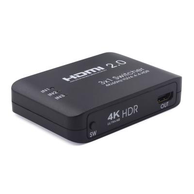 China YUV 4:4:4 hdmi switcher 4k 60hz 3in hdmi switch 4k hdmi switch hdmi ultra 1 4K x 2K IR 102.5x 69.5x 23mm for sale