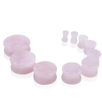 China FASHIONABLE 10Pairs/Set Ear Expander Ear Piercing Flat Powder Crystal Stone Ear Plugs Tunnels Measures Expander Body Piercing Jewelry for sale