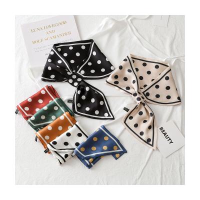 China Polka Dot False Collars Summer Neck Printing Soft Smooth Feeling Scarf For Elegant Women for sale