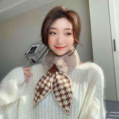 China Fashion 95cm Faux Fur Scarf Collar Plush Winter Elegant Fluffy Colorful Short Warm Scarves Fashion 95cm Neck Wrap Collar Clothing Accessories for sale