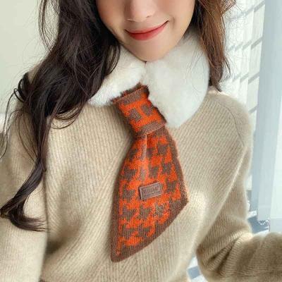 China New Designer Scarf Faux Fur Scarves Women Winter Warm Soft Fashion Thick Warm Neck Collar Scarves for sale