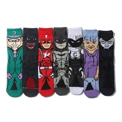 China CY New Design Anime Character Socks Crew Men Fashion Personality Cartoon Daredevil Socks QUICK DRY for sale