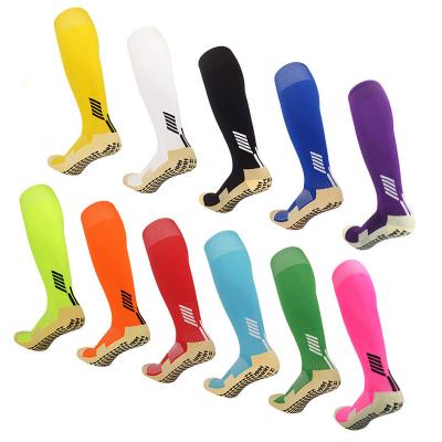 China Breathable High Quality Men's CY Non-Slip Soccer Socks For Soccer High Knee Grip Socks for sale