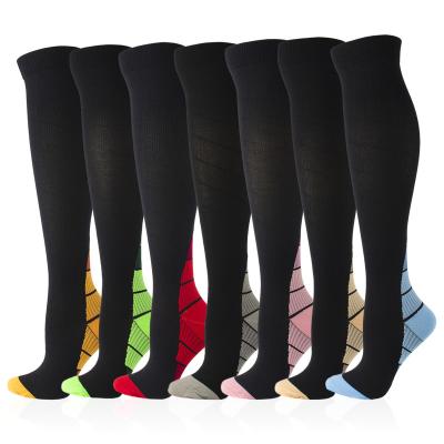 China CY Breathable Running Socks For Sports Knee High Logo Embroidered Funky Socks for sale