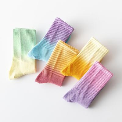 China CY New Design Couples Hip Hop Fashion Basketball Socks QUICK DRY Combed Cotton Tied Dyed Socks for sale