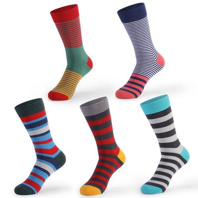 China High Quality Customized Hot Selling QUICK DRY LOGO Designer Striped Mens CY Socks Business Socks for sale