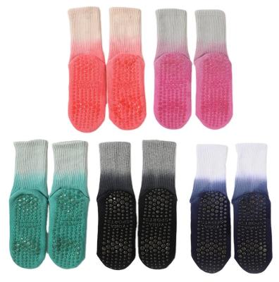 China Breathable Custom CY Logo Tie Dye Breathable Comfortable Yoga Sports Socks for sale