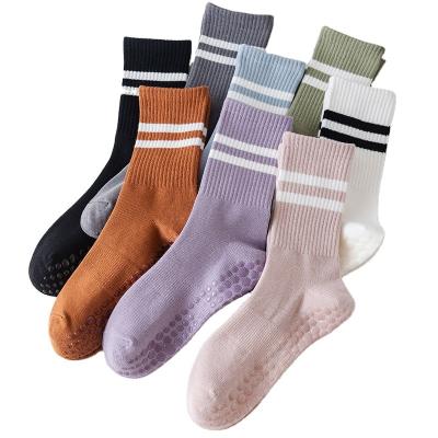 China CY LOGO Yoga Socks Breathable Custom Anti Slip Grip Indoor Fitness Dance Sports Soccer Non Slip Socks for sale