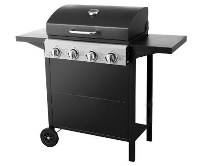 China Height Adjustable Four Burners Mobile Barbecue Grill for sale