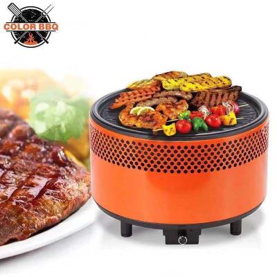 China Easily Assembled Portable Charcoal Grill Outdoor Using Table Top Barbecue Grill Five Color For Choose for sale