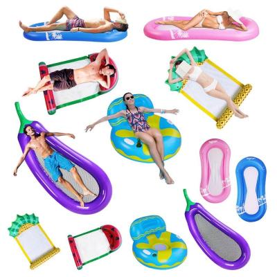 China Swimming Pool Mattress Hammock Air Bed Waterproof Custom Cooling Inflatable Floating Water Bed for sale