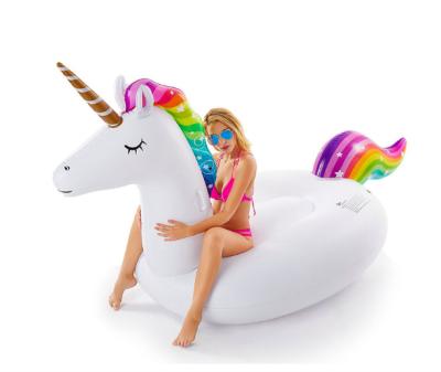 China Large Unicorn Pool Float Floatie Ride Inflatable Foldable Top for sale