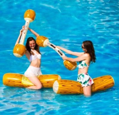 China Foldable 2 Pcs Paper Inflatable Floating Water Toys Aired Battle Logs for sale