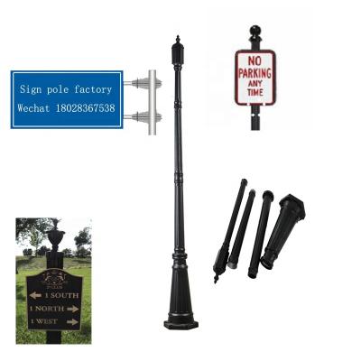 China European antique road street advertising led light die casting aluminum pole for sale