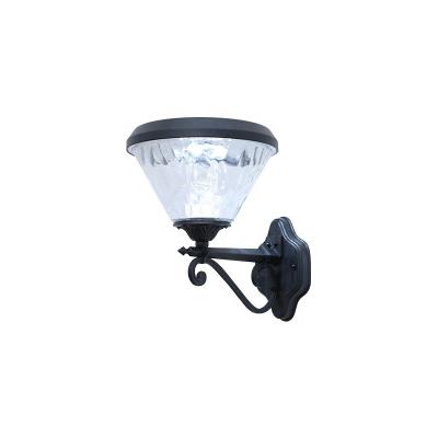 China Outdoor Waterproof Polycarbonate IP65 LED Wall Lamp Garden Lighting Stairs Solar Aluminum Wall Light for sale