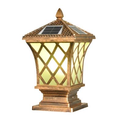 China Aluminum Solar Powered Waterproof Outdoor Solar Led Garden Post Cap Pillar Post Cap Pillar Yard Sensor Lights for sale