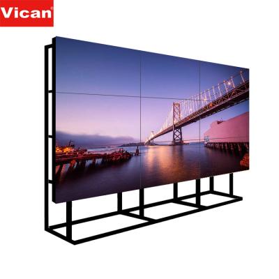 China Ultra Narrow Original Video Wall LCD Panel Display 55 Inch 2x3 3x3 Bezel TV Bezel Splicing Screen for sale