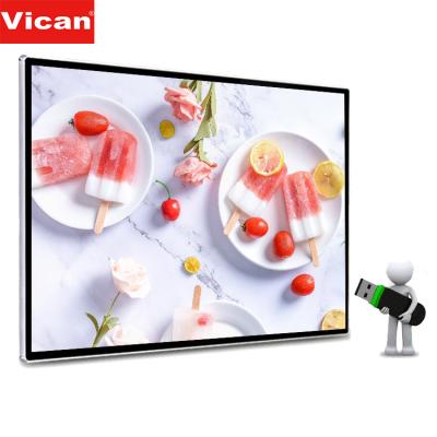 China Advertising To Edit Player Screen Display Restaurant Wall Mount Touch Ultra Thin Electronic Advertising Digital Signage for sale