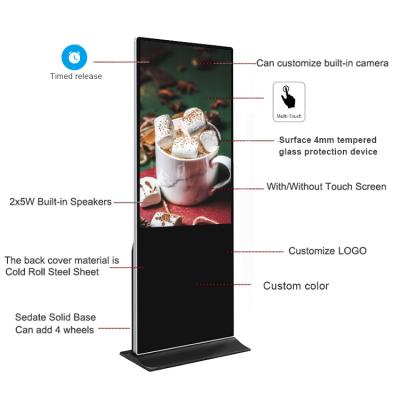 China Advertising Floor 55inch Stand Digital Signage Screens Show Videos xxxgirl Video Billboard Advertising Players for sale