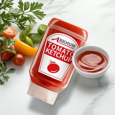 Cina 0g di Ketchup grasso rosso sano 3kg di salsa di pomodori in scatola gusto delizioso in vendita