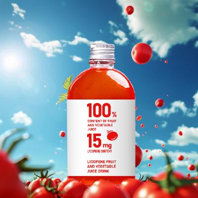 China Plastic flessen onzout tomatensap 100 ml 3% Referentiewaarde van voedingsstoffen Te koop