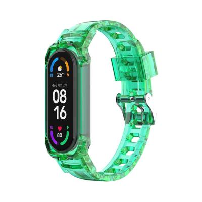 China Fashionable Watch Band Guaranteed Quality New Design TPU Sport Clear Crystal With Sturdy Replacement Strap Suitable For MI 3/4/5/6 Strap for sale