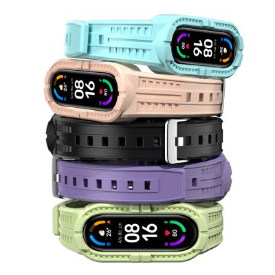 China New soft design with diamond solid color TPU watch band, durable suitable for xiaomi MI band 3/4/5/6 for sale