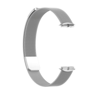 China Double Strap Fission Luxury Stainless Steel Milan Sided Magnetic Suction Metal Watch Band Stain Supply For Fitbit Luxury for sale