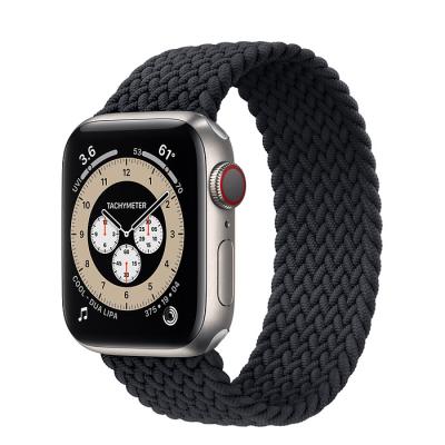 China Nylon Braided Solo Loop For Apple Watch Band 44mm 40mm 38mm 42mm Cloth-feel Elastic Belt Nylon Strap For iWatch 5 serie Se 6 for sale