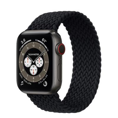 China Soft Braided Solo Loop For Apple Watch Band 44mm Elastic Strap 40mm For Apple Watch 4 Series 6 Se 5 for sale