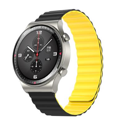 China Fashionable For Huawei Watch Strap Silicone Single And Dual Color 22mm 20mm Strap Samsung Strap Magnetic Galaxy Watch S3 Wholesale for sale