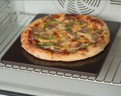 China Easily cleaned non-stick black glazed baking stone TO MAKE THE PERFECT HOMEMADE PIZZA for sale