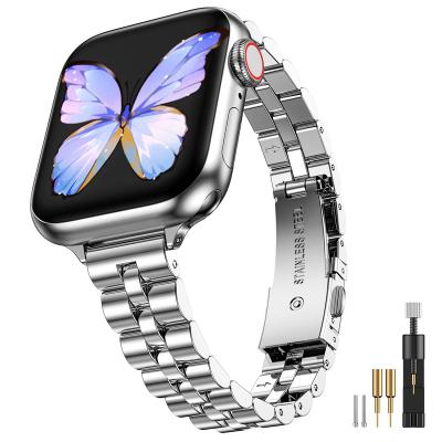 China 3 beads Apple watch band luxury apple watch stainless steel band custom apple watch band for women for sale