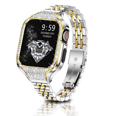 China 5 Pearl 8 Band Diamond Stainless Steel Apple Watch Band Apple Watch Band and Cover Series for sale