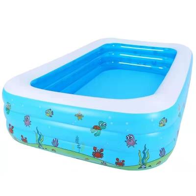 China 1.2m 2.1m 2.6m thickening reinforcement 3.4m PVC luxury house can be stored pump free water inflatable swimming pool for children for sale