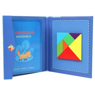 China DIY TOY Amazon hot sale creative pin toy book preschool style building block tangram puzzle for sale