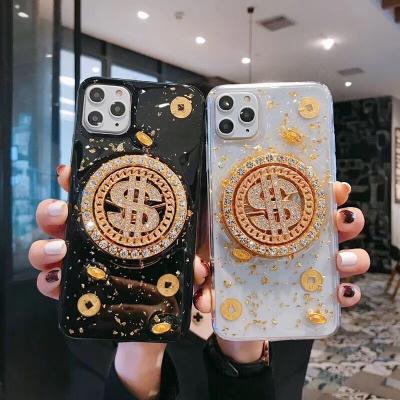 China 3D Silver Dollar Pattern TPU Shockproof Luxury Soft Rotating Soft Case For Iphone 13 12 11 pro plus max max X Xr Xs 8 7 for sale