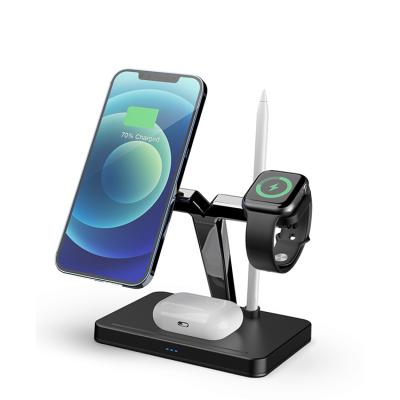 China 2022 New Product Hot Selling Qc1.0 Hz Magnetic 4 In 1 15W Wireless Charger Wireless Phone Holder For Mobile Phone Z9T for sale