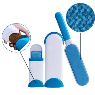 China Self-cleaning double-sided hair removal brush pet cat dog pet hair fiber viable solvent brush for sale