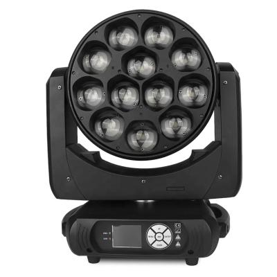 China Stage Events Bee Eye 12x40w RGBW 4in1 Led Moving Head Stage Light Led Zoom Beam Wash for sale