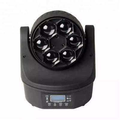 China Stage Events led factory bee eye 6x15w rgbw 4in1 6 mini led moving head light for dj disco room wash bar for sale