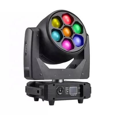 China Stage Events LED Factory Bee Eye 7x40w rgbw 4in1 led zoom wash moving head light for disco bar nightclub party wedding stage events DJ for sale