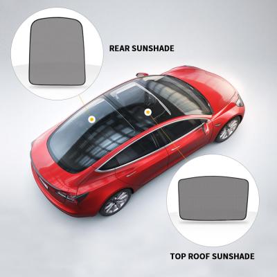 China Hot Sale Glass Roof and Rear Window Sunshade (2 of set) for Tesla Model 3-NOT AVAILABLE IN EU Model X for sale