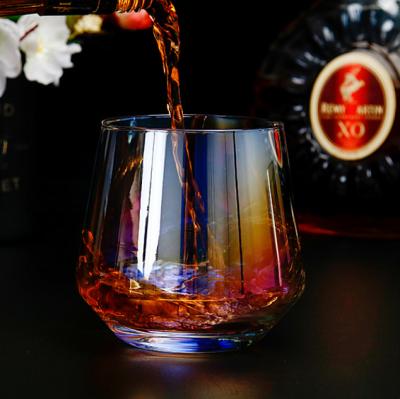 China New Custom Seven Colors Bar Whiskey Glass Drinking Glasses Whiskey Glass Party Classic/Postmodern Whiskey Glass for sale