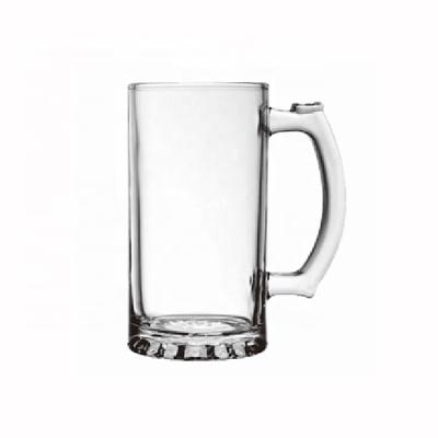 China KOREAN hot sale cheap beer mug glass with handle classic daily use glass beer mugs for sale