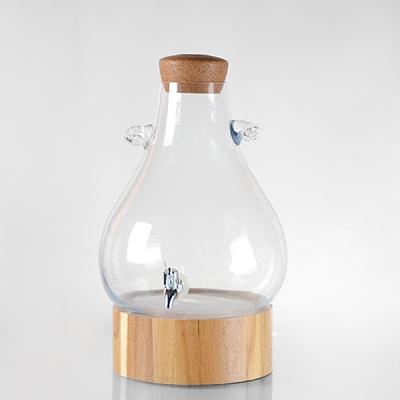 China Handblown Sustainable Design Custom 10 Liter Glass Drinking Water Dispenser With Faucet for sale